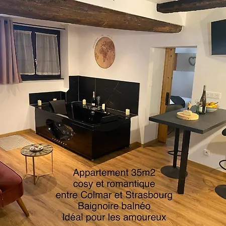 Au Refuge Des Amoureux Avec Baignoire Balneo 2 Personnes Sélestat Extérieur photo